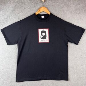 Emily The Strange Top Black Emo Goth T shirt I want you size L